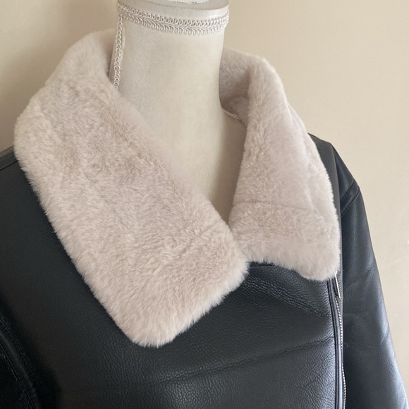 Joie Faux Leather Aviator Jacket - Picture 5 of 10